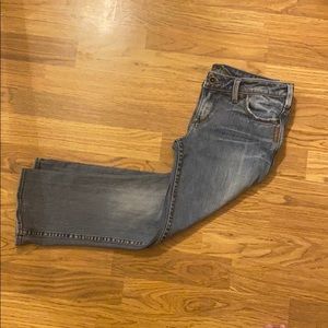 Silver Capris! Crops or whatever. Never worn new